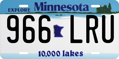 MN license plate 966LRU