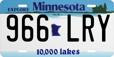 MN license plate 966LRY