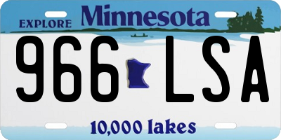 MN license plate 966LSA
