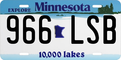 MN license plate 966LSB