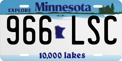 MN license plate 966LSC