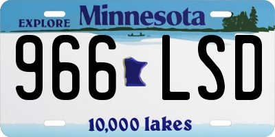 MN license plate 966LSD
