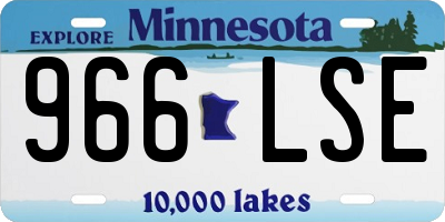 MN license plate 966LSE