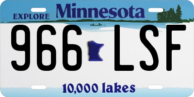 MN license plate 966LSF