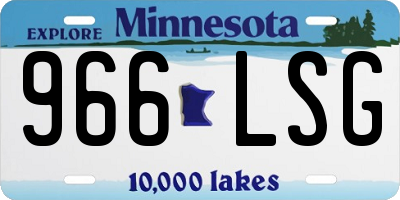 MN license plate 966LSG