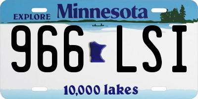 MN license plate 966LSI