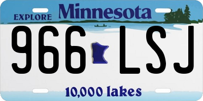 MN license plate 966LSJ