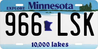 MN license plate 966LSK