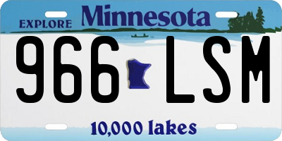 MN license plate 966LSM
