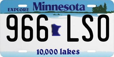 MN license plate 966LSO