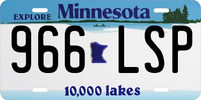 MN license plate 966LSP