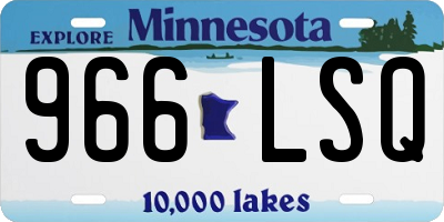 MN license plate 966LSQ