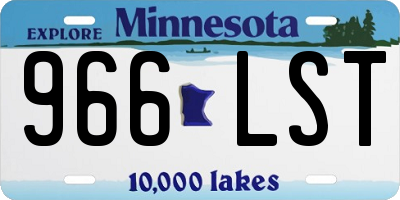 MN license plate 966LST