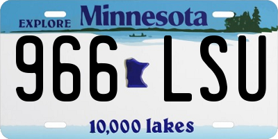 MN license plate 966LSU