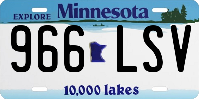 MN license plate 966LSV