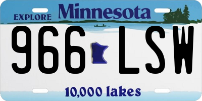 MN license plate 966LSW