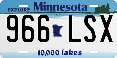 MN license plate 966LSX