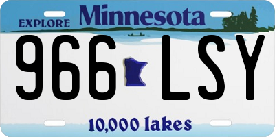 MN license plate 966LSY