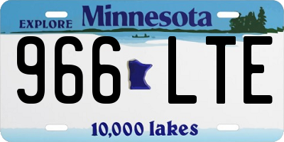 MN license plate 966LTE