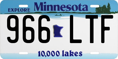 MN license plate 966LTF