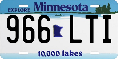 MN license plate 966LTI