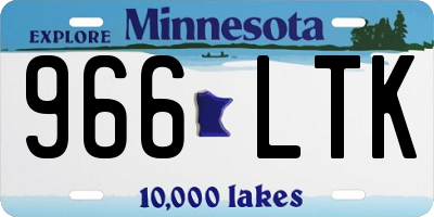 MN license plate 966LTK