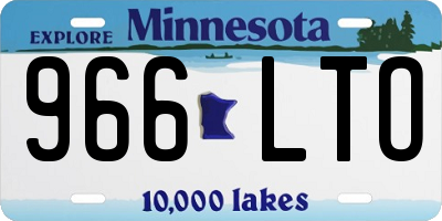 MN license plate 966LTO