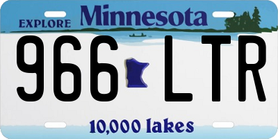 MN license plate 966LTR