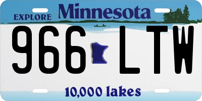 MN license plate 966LTW