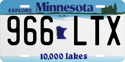 MN license plate 966LTX