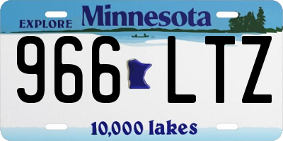 MN license plate 966LTZ