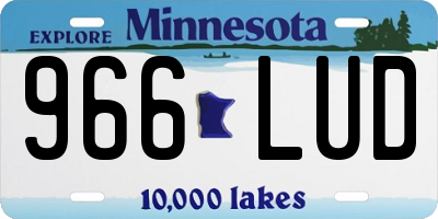 MN license plate 966LUD