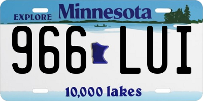 MN license plate 966LUI
