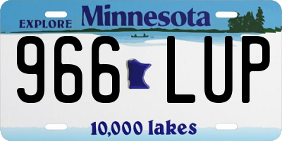 MN license plate 966LUP