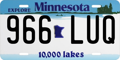 MN license plate 966LUQ