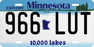 MN license plate 966LUT