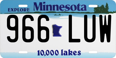 MN license plate 966LUW