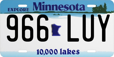 MN license plate 966LUY