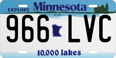 MN license plate 966LVC