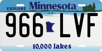 MN license plate 966LVF