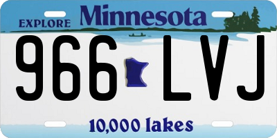 MN license plate 966LVJ