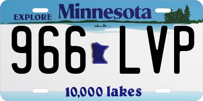 MN license plate 966LVP