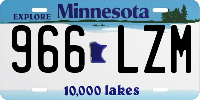 MN license plate 966LZM