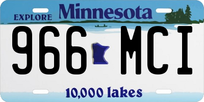 MN license plate 966MCI