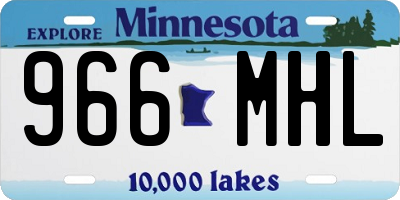 MN license plate 966MHL