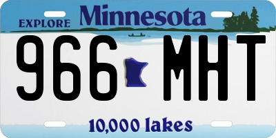 MN license plate 966MHT