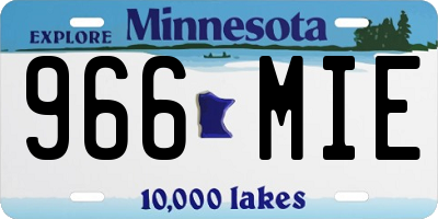 MN license plate 966MIE