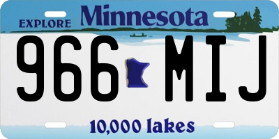 MN license plate 966MIJ