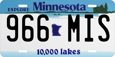MN license plate 966MIS