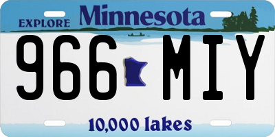 MN license plate 966MIY